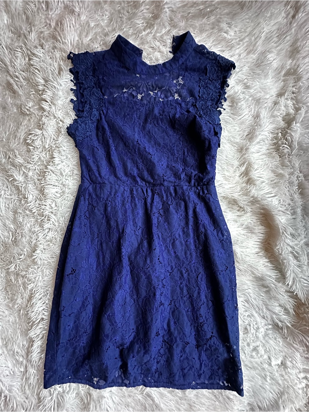 Lace Size L Navy Dress